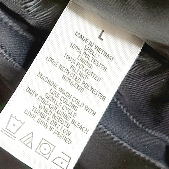 Aeropostale Puff Vest Jacket Olive Green/Black - Picture 8 of 11